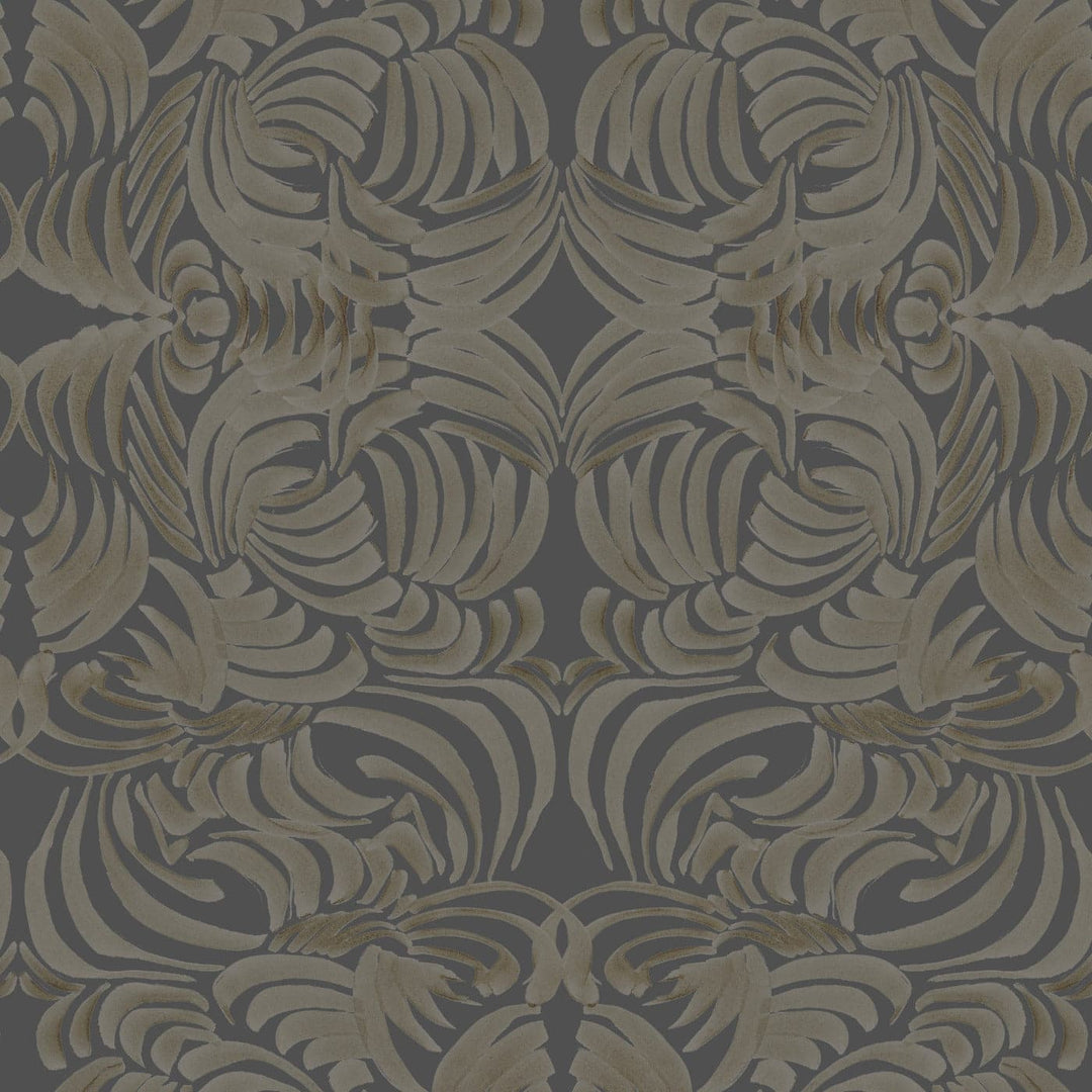 Flora Wallpaper-Mitchell Black-MITCHB-WCAB416-PM-10-Wall DecorPatterns Goldenrod-Premium Matte Paper-Small-1-France and Son