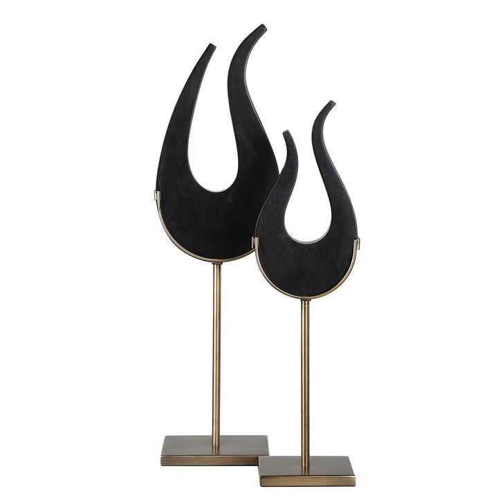 Black Flame Sculptures S/2-Uttermost-UTTM-18136-Decor-4-France and Son