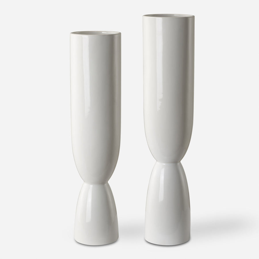 Kimist White Vases S/2-Uttermost-UTTM-18138-Vases-1-France and Son