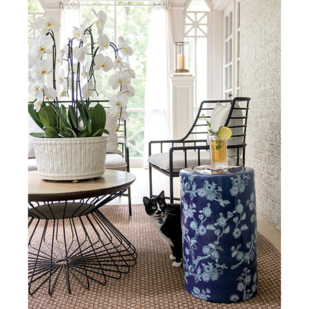 Temple Garden Stool-Port 68-PORT-ACFS-426-01-Stools & Ottomans-2-France and Son