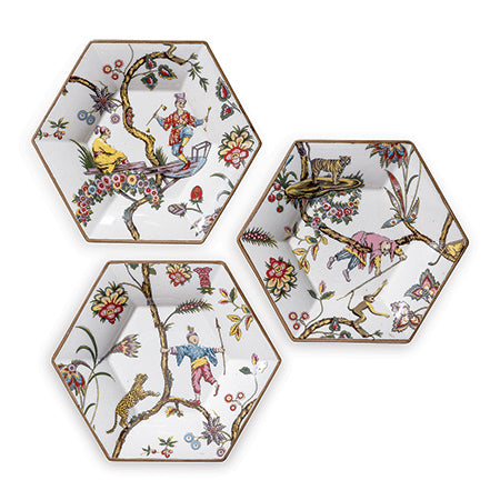 Chinoise Exotique Plates Set/3-Port 68-PORT-ACGM-227-01-Wall Decor-1-France and Son