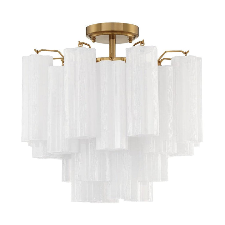 Addis 4 Light Ceiling Mount-Crystorama Lighting Company-CRYSTO-ADD-300-AG-WH_CEILING-Flush MountsAged Brass-Tronchi Glass White-4-France and Son