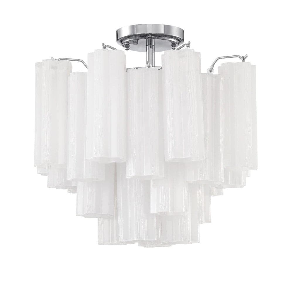 Addis 4 Light Ceiling Mount-Crystorama Lighting Company-CRYSTO-ADD-300-CH-WH_CEILING-Flush MountsPolished Chrome-Tronchi Glass White-8-France and Son