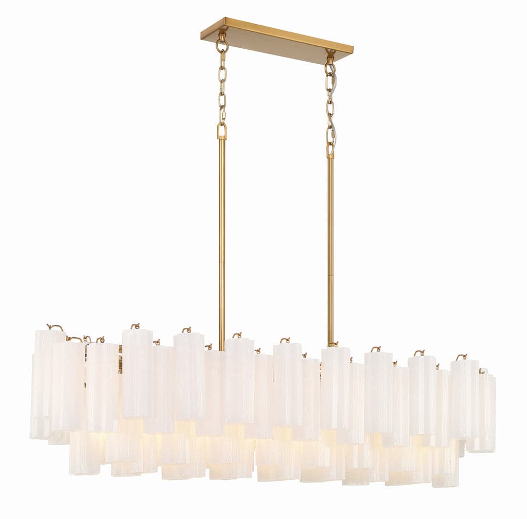 Addis 14 Light Chandelier-Crystorama Lighting Company-CRYSTO-ADD-317-AG-AM-ChandeliersTronchi Glass Amber-Aged Brass-13-France and Son