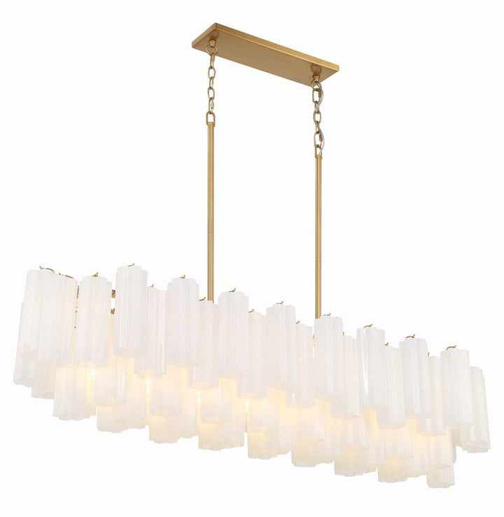 Addis 14 Light Chandelier-Crystorama Lighting Company-CRYSTO-ADD-317-AG-AM-ChandeliersTronchi Glass Amber-Aged Brass-15-France and Son