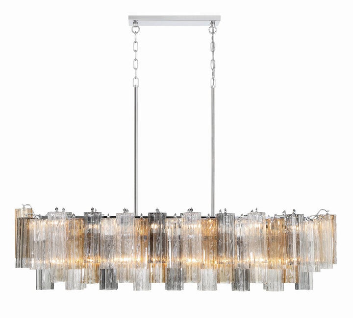 Addis 14 Light Chandelier-Crystorama Lighting Company-CRYSTO-ADD-317-CH-AU-ChandeliersTronchi Glass Autumn-Polished Chrome-16-France and Son