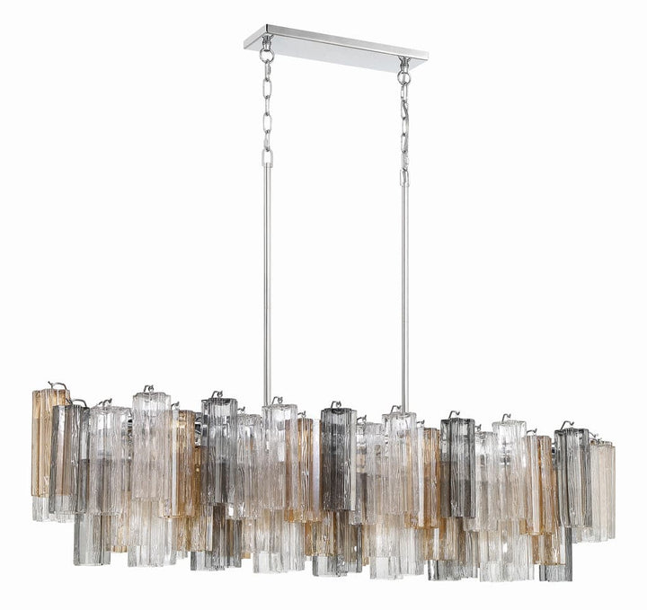 Addis 14 Light Chandelier-Crystorama Lighting Company-CRYSTO-ADD-317-AG-AM-ChandeliersTronchi Glass Amber-Aged Brass-18-France and Son