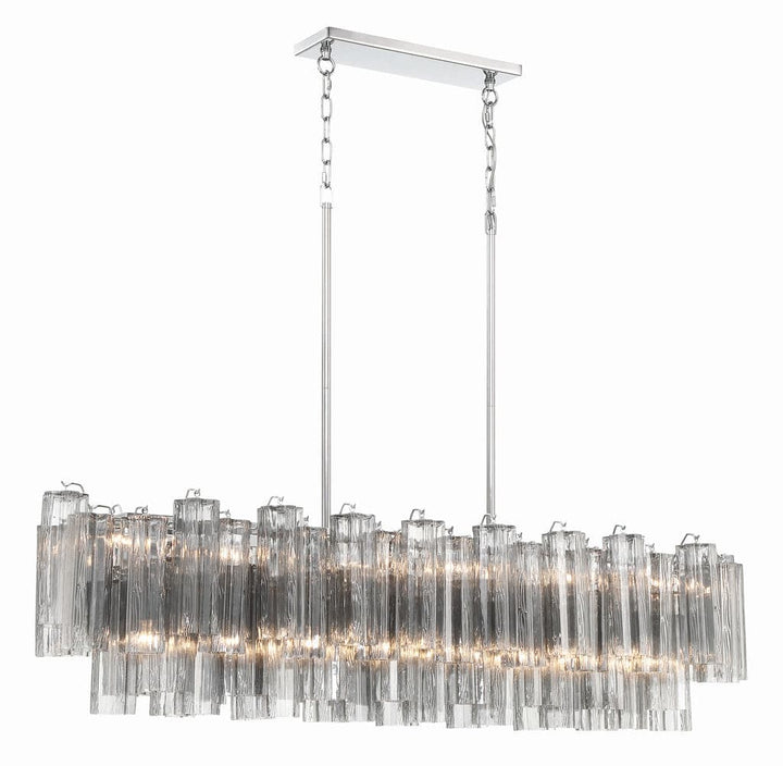 Addis 14 Light Chandelier-Crystorama Lighting Company-CRYSTO-ADD-317-AG-AM-ChandeliersTronchi Glass Amber-Aged Brass-25-France and Son