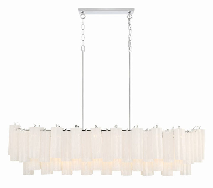 Addis 14 Light Chandelier-Crystorama Lighting Company-CRYSTO-ADD-317-CH-WH-ChandeliersTronchi Glass White-Polished Chrome-28-France and Son