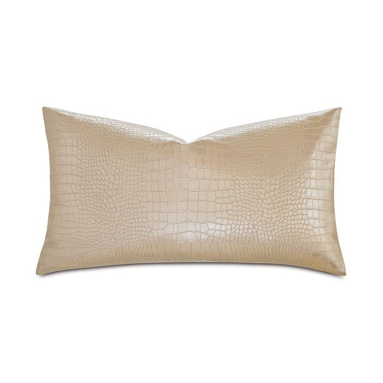 TEGU FAUX SNAKESKIN DECORATIVE PILLOW-Eastern Accents-EASTACC-ATE-1244-PillowsGold-1-France and Son