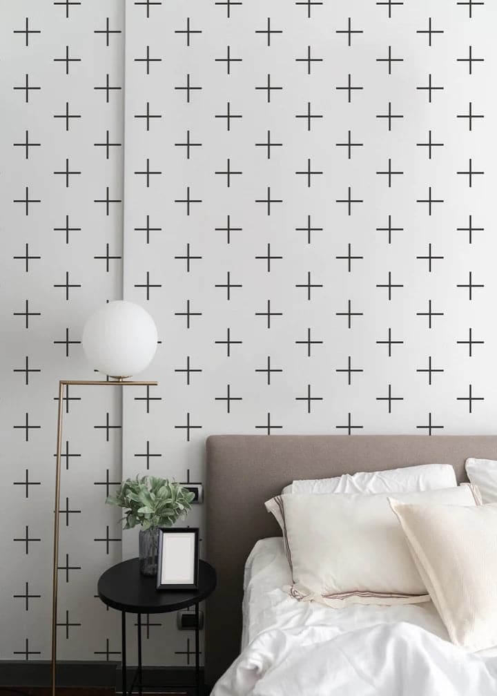 Addition Large Wallpaper-Mitchell Black-MITCHB-WCLP602L-1-PM-10-Wall DecorPattern Jet Reverse-Premium Matte Paper-4-France and Son