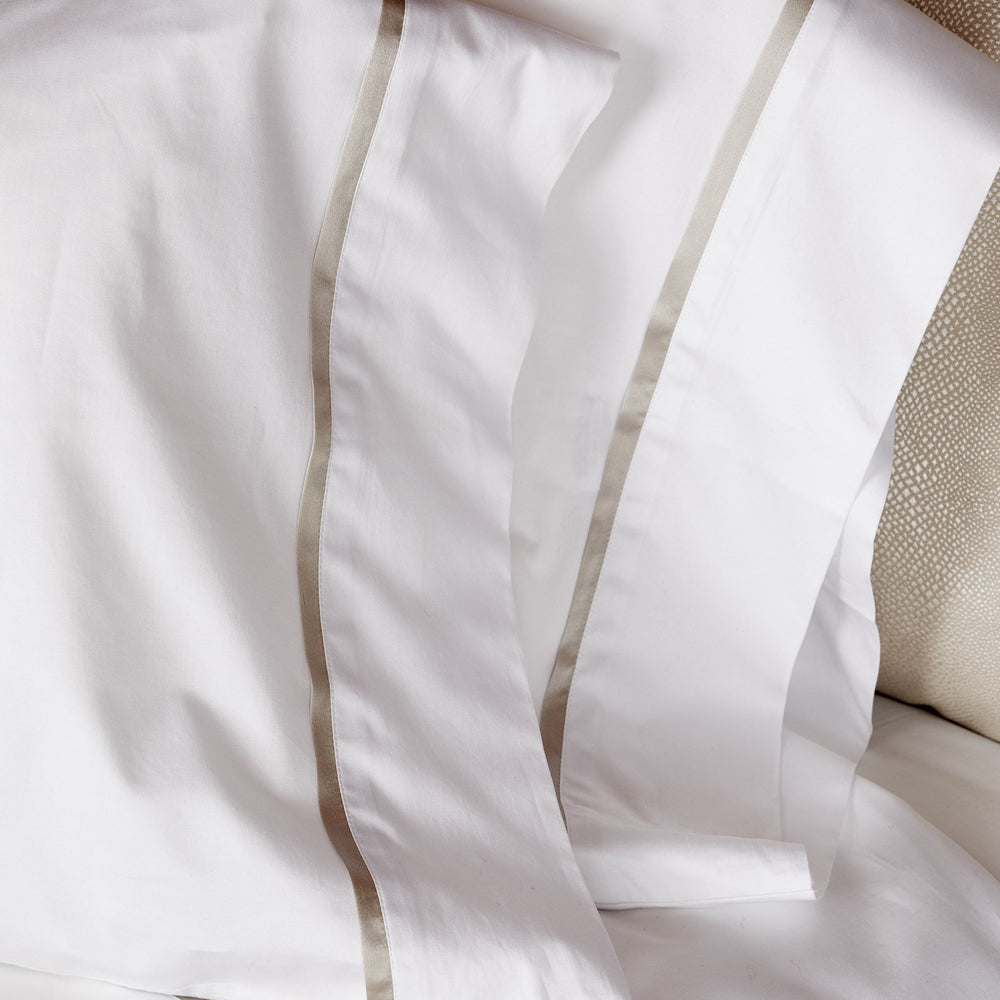 Pillowcases With Silk Trim-Ann Gish-ANNGISH-PCCSKTR-WHI-MYS-BeddingWhite Mystery-King-2-France and Son