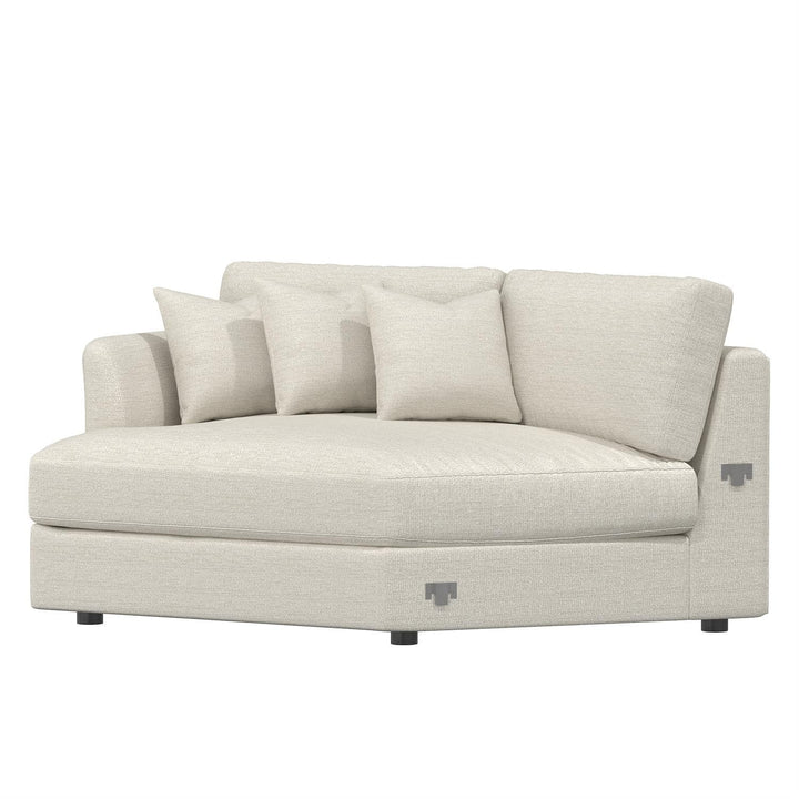 Sydney Fabric Chaise Without Pillows-Bernhardt-BHDT-B9438-Chaise LoungesLeft Arm Chaise with Pillows-11-France and Son