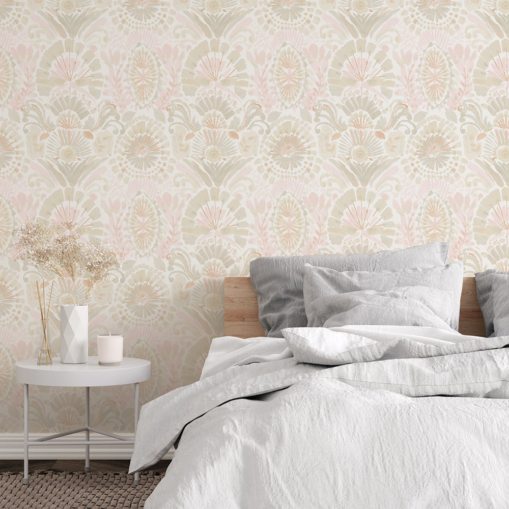 Bohemia Peel and Stick Wallpaper-Tempaper & Co.-Tempaper-BH16006-Wall PaperWandering Rose-2-France and Son