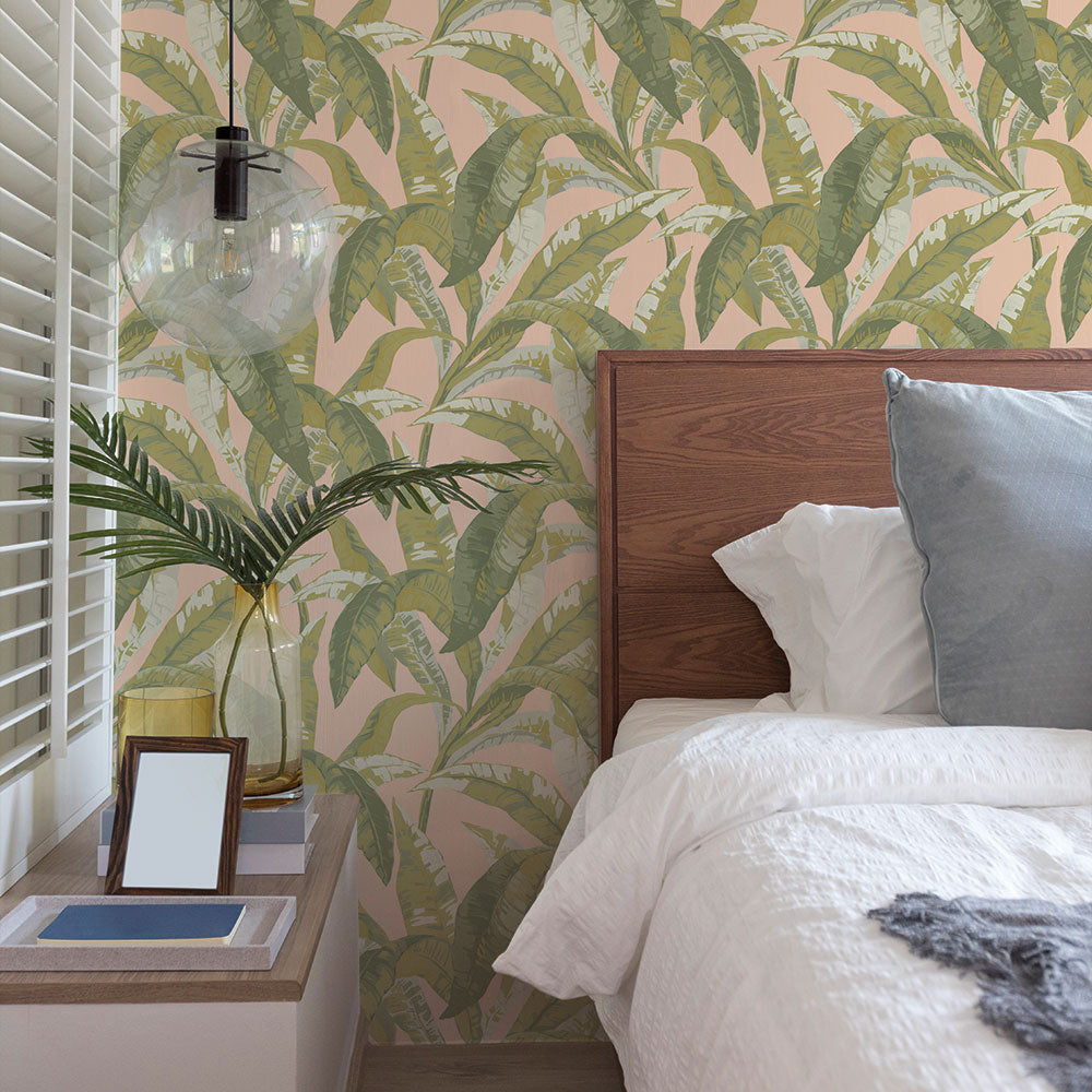 Banana Leaf Peel And Stick Wallpaper-Tempaper & Co.-Tempaper-BL15029-Wall Paper-2-France and Son
