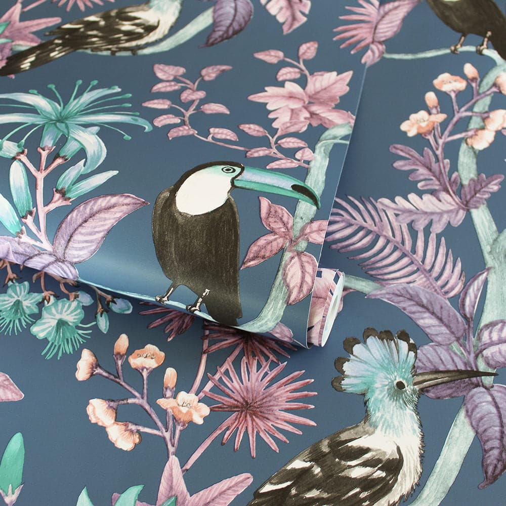 Birds of Paradise Peel And Stick Wallpaper-Tempaper & Co.-Tempaper-BP683-Wall PaperCoconut Cream-6-France and Son