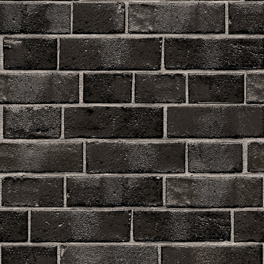 Brick Peel And Stick Wallpaper-Tempaper & Co.-Tempaper-BR10523-Wall PaperEbony Brick-1-France and Son