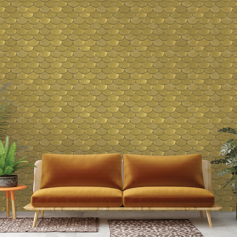 Brass Belly Peel And Stick Wallpaper-Tempaper & Co.-Tempaper-BR410-Wall Paper-2-France and Son