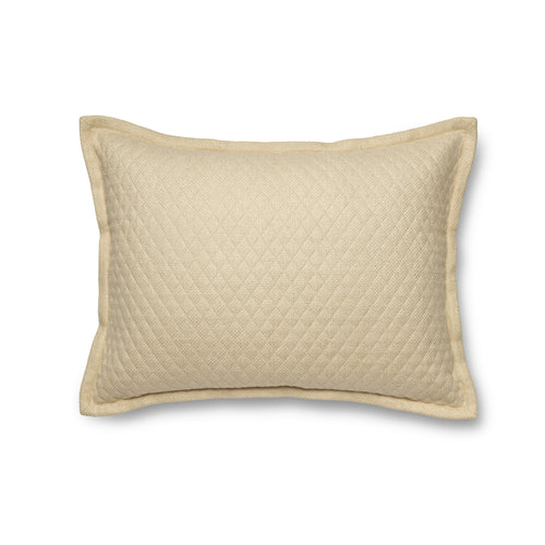 Quilted Basketweave Sham-Ann Gish-ANNGISH-SHBQE-IVO-Bedding26 x 26 Ivory-2-France and Son