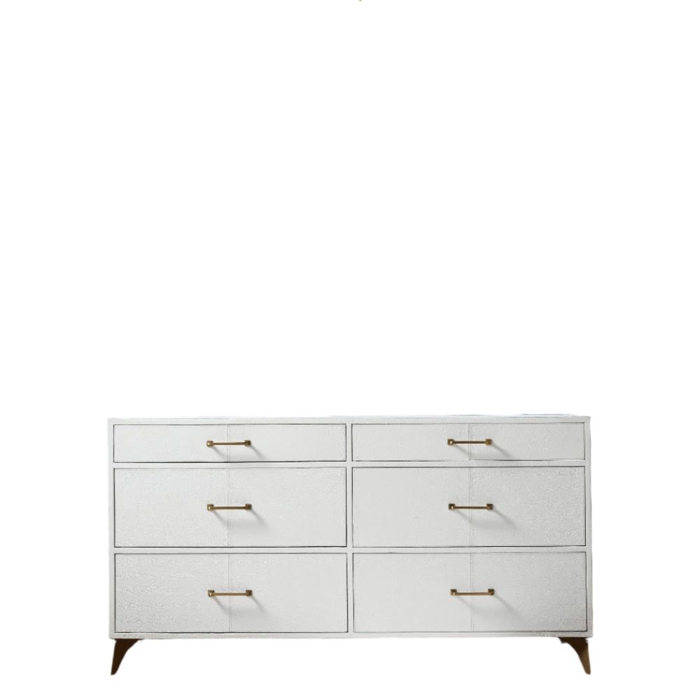 Berkeley Six Drawer Leather Wrapped Dresser