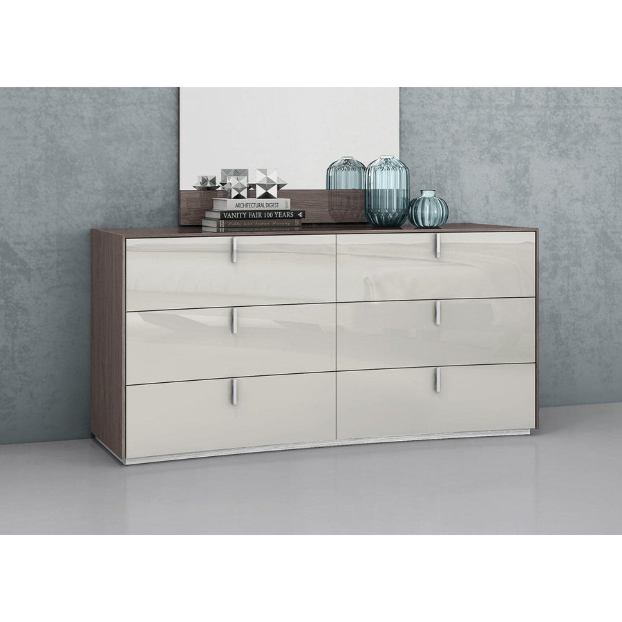 Berlin Dresser-Whiteline Modern Living-WHITELINE-DR1754-CNUT/LGRY-Dressers-1-France and Son