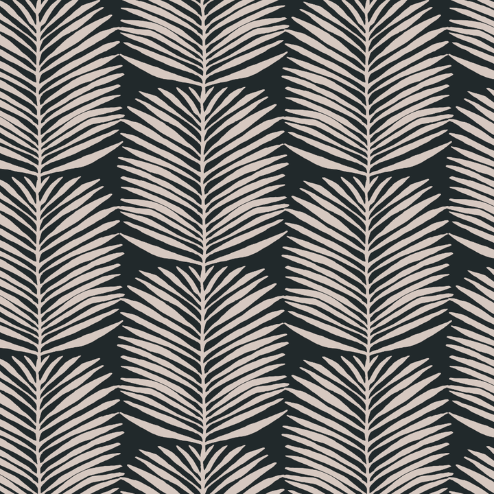 Betty Palms Wallpaper-Mitchell Black-MITCHB-WC396-1-PM-10-Wall DecorPatterns Black-Premium Matte Paper-1-France and Son
