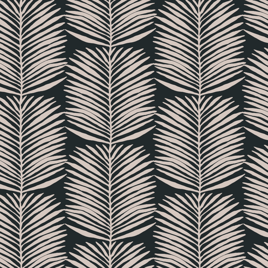 Betty Palms Wallpaper-Mitchell Black-MITCHB-WC396-1-PM-10-Wall DecorPatterns Black-Premium Matte Paper-1-France and Son