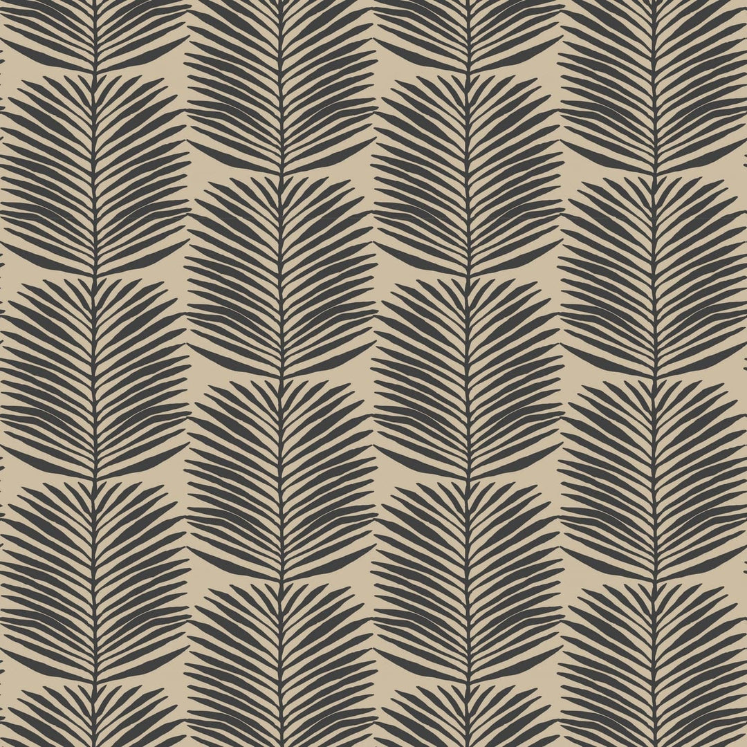 Betty Palms Wallpaper-Mitchell Black-MITCHB-WC396-2-PM-10-Wall DecorPatterns Camel-Premium Matte Paper-3-France and Son
