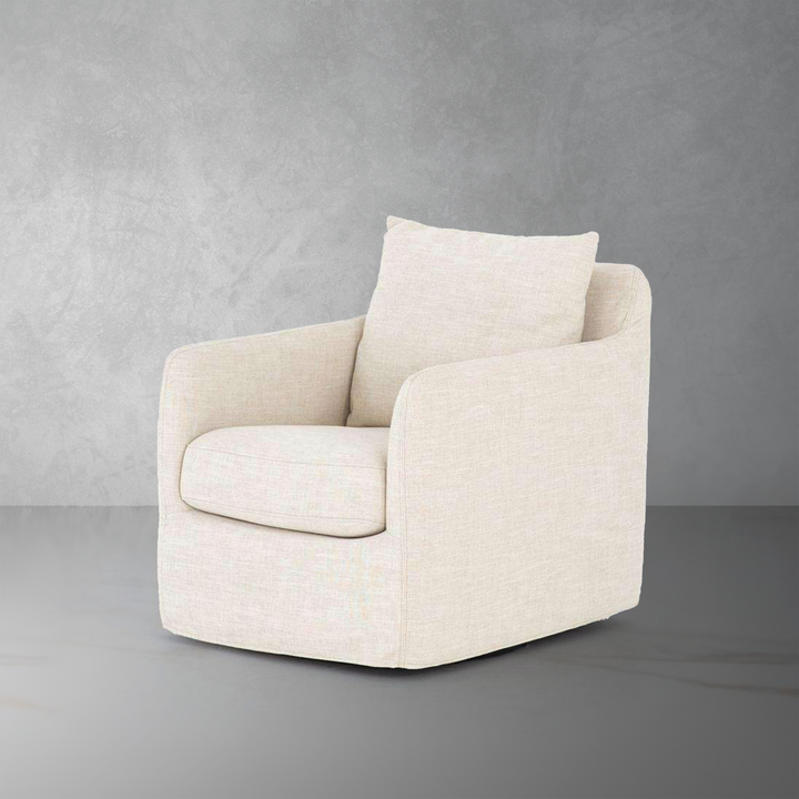 Banks Swivel Chair-Four Hands-FH-106182-087-Lounge ChairsCambric Ivory-1-France and Son