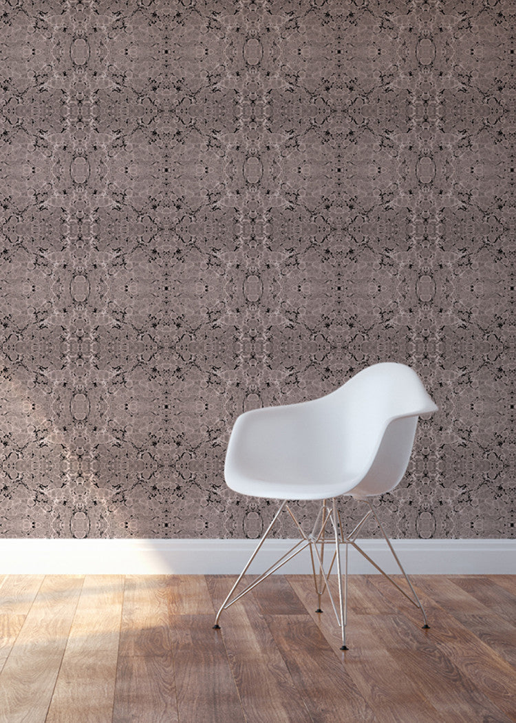 Kaleidoscope Wallpaper-Mitchell Black-MITCHB-WCAB410-PM-10-Wall DecorPatterns Steel-Premium Matte Paper-4-France and Son