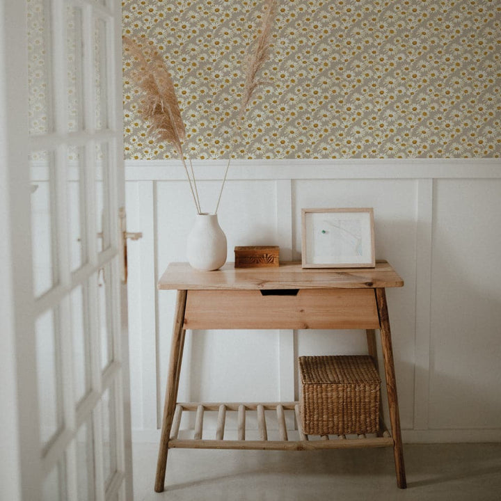 Daisies Peel And Stick Wallpaper By Novogratz-Tempaper & Co.-Tempaper-DA477-Decor-3-France and Son