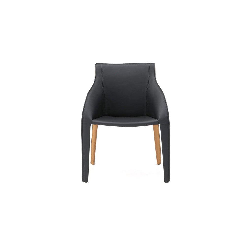 Emory Dining Armchair-Whiteline Modern Living-WHITELINE-DAC1881P-BLK/BRN-Dining Chairs-2-France and Son