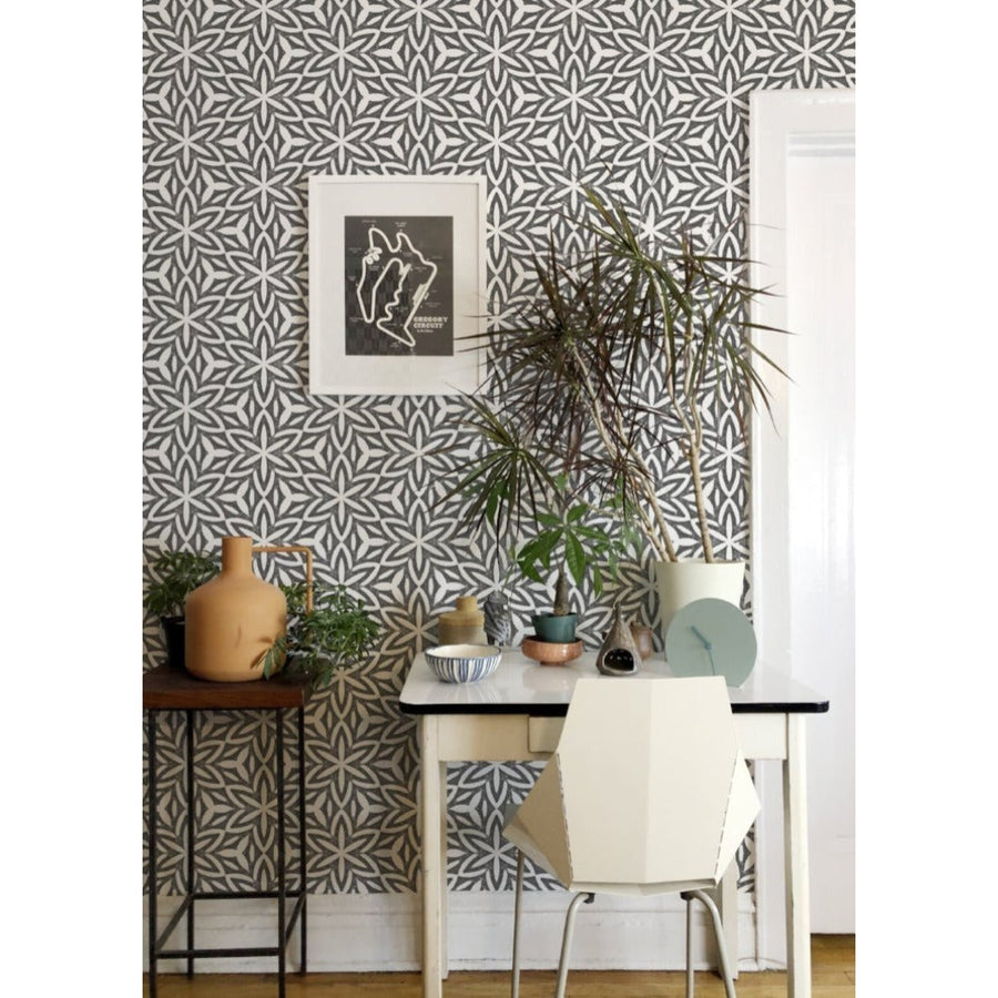 Twinkle Wallpaper-Mitchell Black-MITCHB-WCAB452-PM-10-Wall DecorPatterns Twinkle-Premium Matte Paper-2-France and Son
