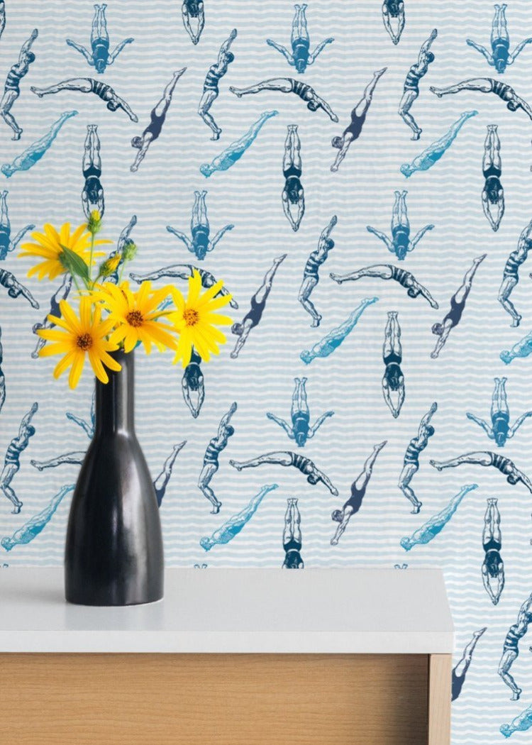 Divers Wallpaper-Mitchell Black-MITCHB-WC326-1-PM-10-Wall DecorPatterns Popsicle-Premium Matte Paper-6-France and Son