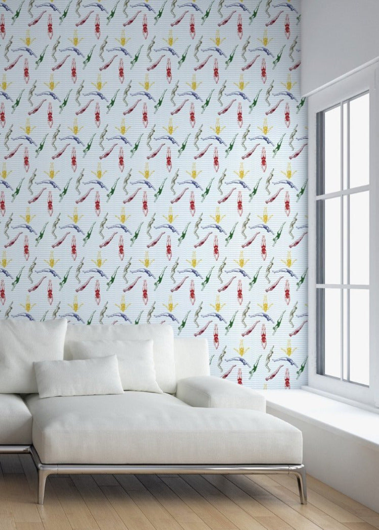 Divers Wallpaper-Mitchell Black-MITCHB-WC326-1-PM-10-Wall DecorPatterns Popsicle-Premium Matte Paper-5-France and Son