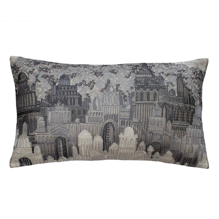 Duomo Pillow-Ann Gish-ANNGISH-PWDM2414-GRY-Bedding24"x14"-2-France and Son