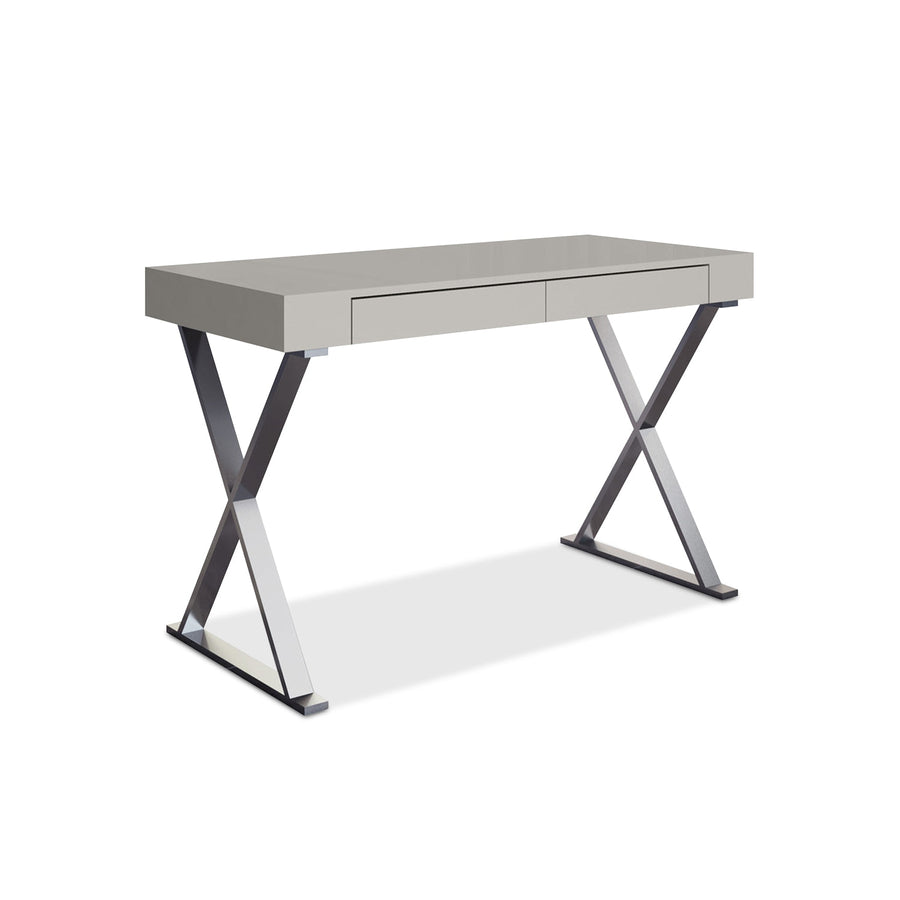 Elm Desk-Whiteline Modern Living-WHITELINE-DK1205L-LGRY-Desks-1-France and Son