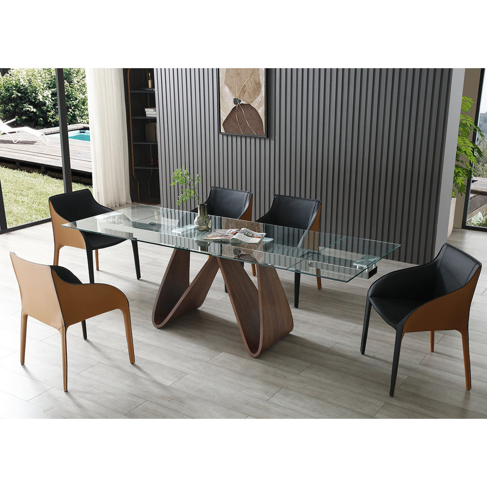Emory Extendable Dining Table-Whiteline Modern Living-WHITELINE-DT1881-WLT-Dining Tables-2-France and Son