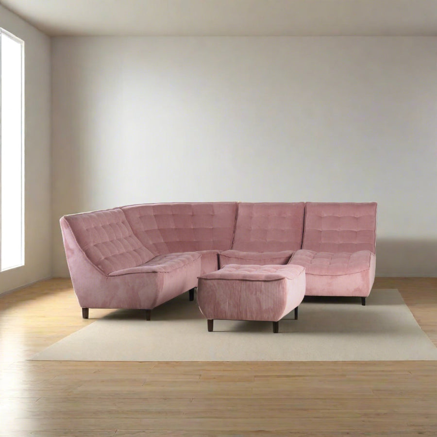 Morales Modular Sectional-France & Son-F218171PINK-F218172PINK-F218170PINK-F218175PINK-F218174PINK-SectionalsBlush-5pc Set-1-France and Son