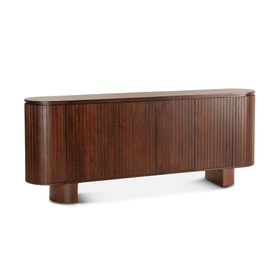 Athena Sideboard in Aged Mahogany-Home Trends & Designs-HOMETD-FAN-SB79AM-Sideboards & Credenzas-1-France and Son