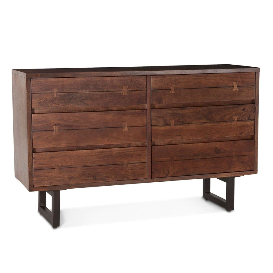 Aspen Acacia Wood Live Edge Dresser-Home Trends & Designs-HOMETD-FAS-DR58WN-6D-Dressers-1-France and Son