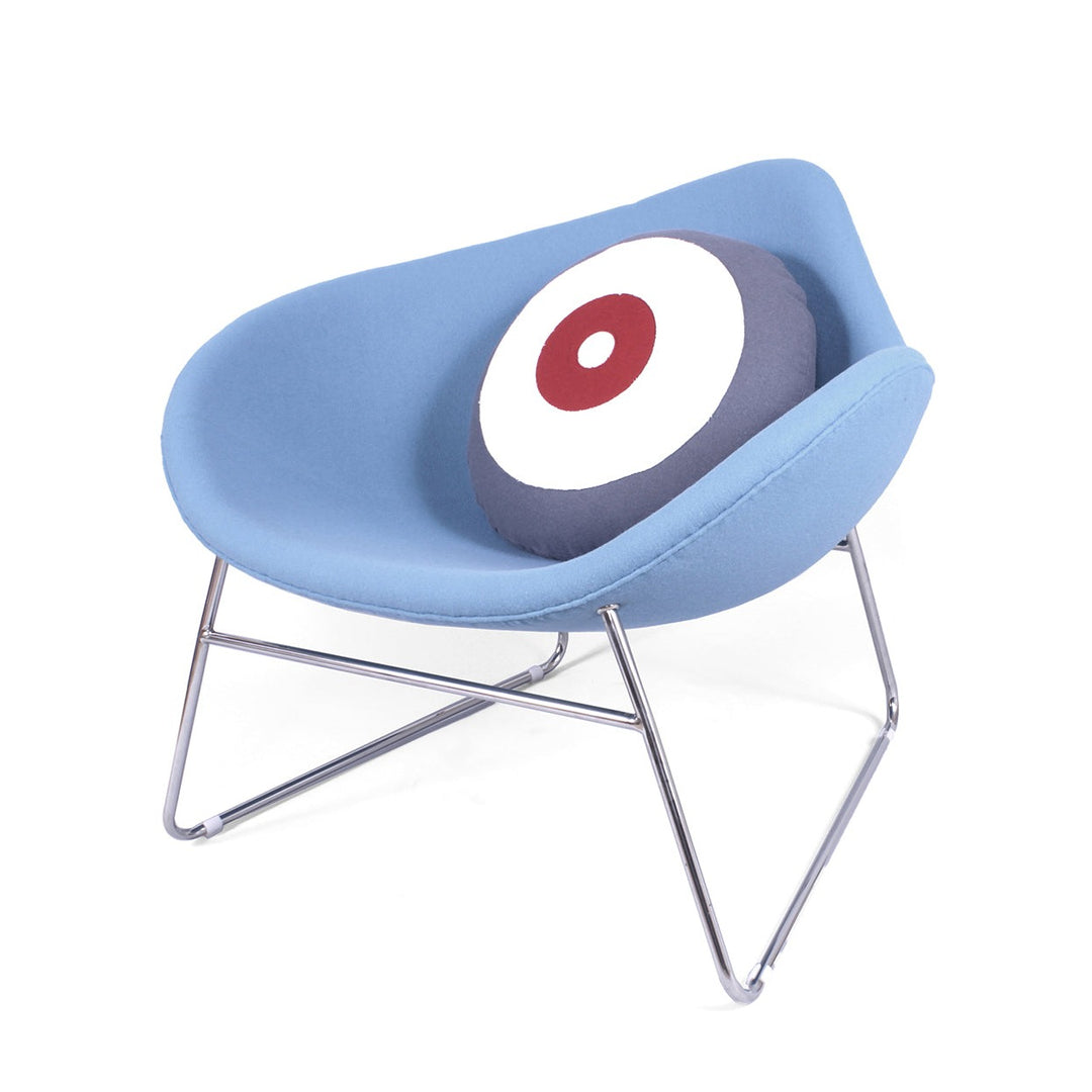 Hailey Asymmetrical Lounge Chair - Blue-France & Son-FB609BLUE-Lounge Chairs-1-France and Son