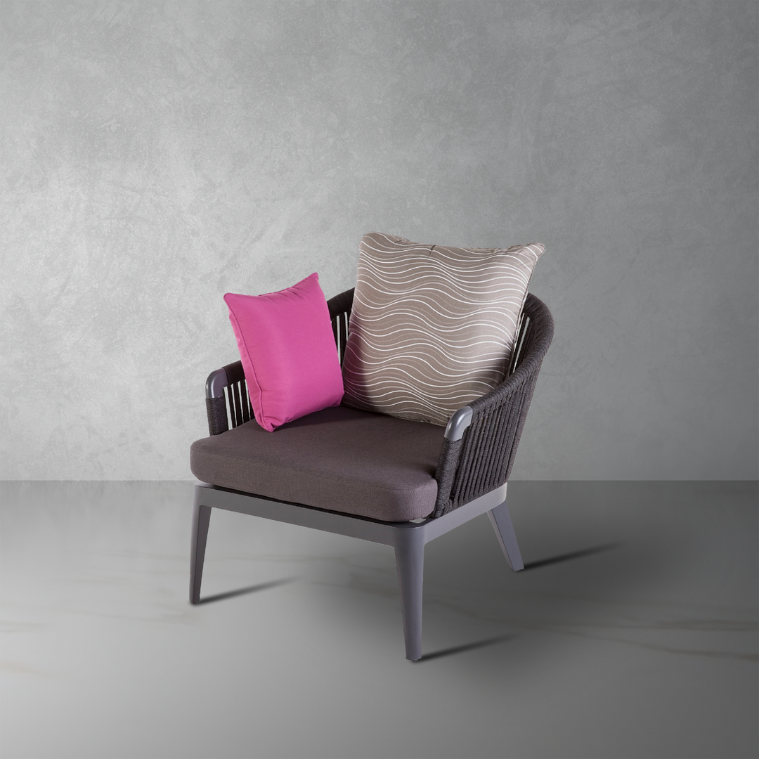 Modern Kaelin Lounge Chair - Outdoor-France & Son-FCC2110BLK-Outdoor Lounge Chairs-1-France and Son