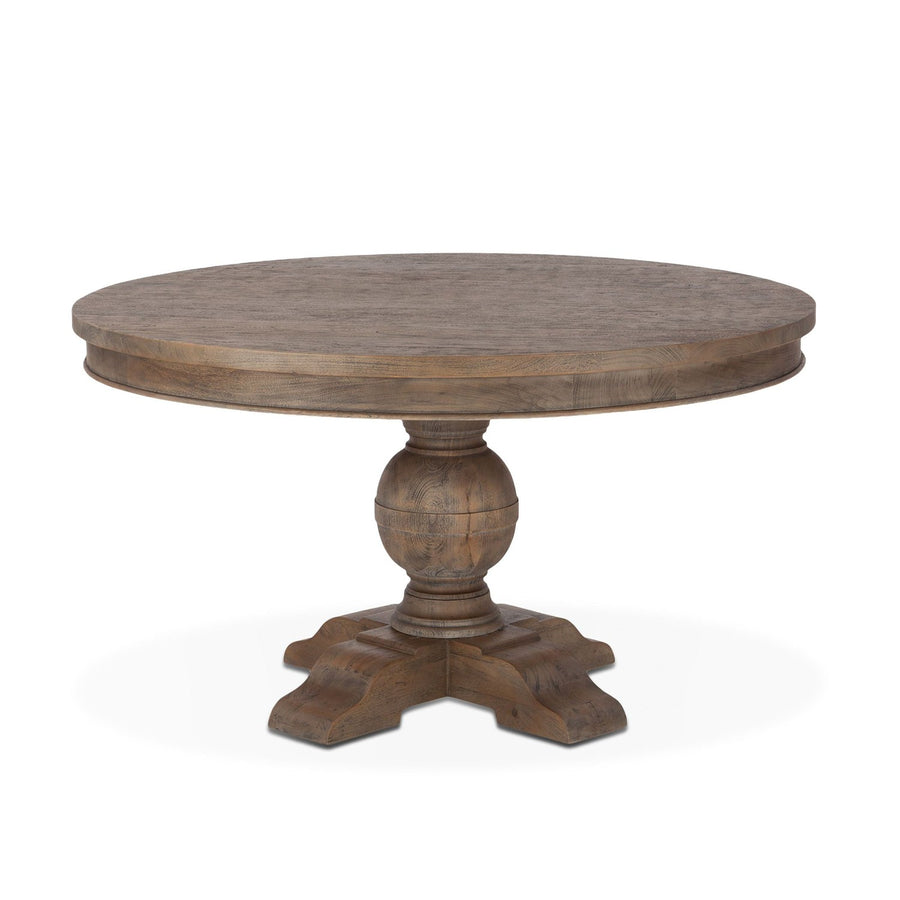 Colonial Plantation Round Dining Table Weathered Teak-Home Trends & Designs-HOMETD-FCP-RD48WT-Dining Tables48"-1-France and Son