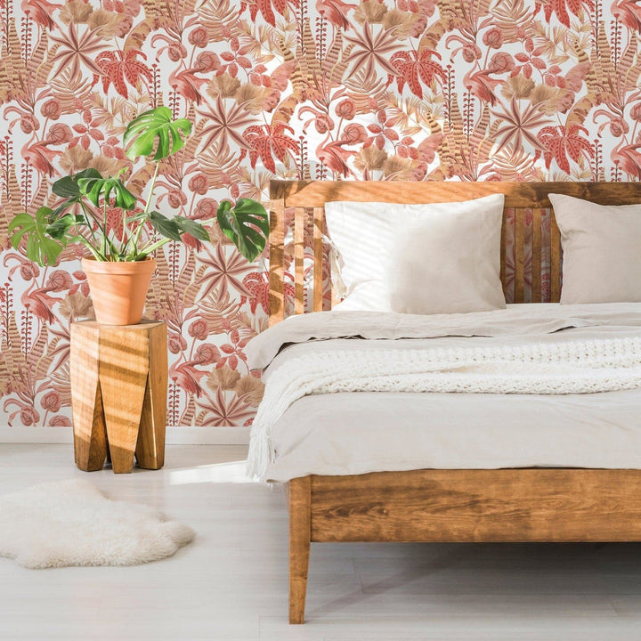 Flamingo Daydream Peel And Stick Wallpaper-Tempaper & Co.-Tempaper-FD15081-Wall Paper-4-France and Son