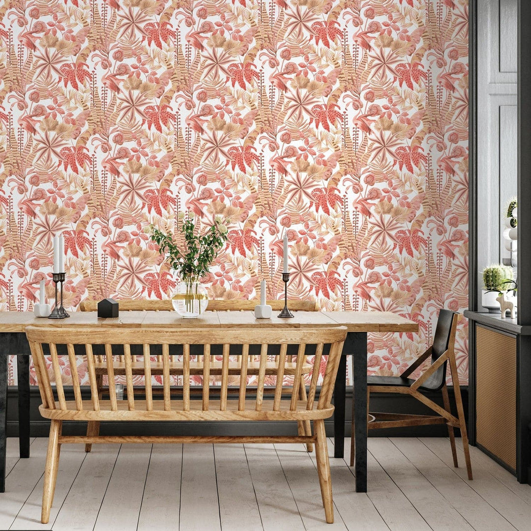 Flamingo Daydream Peel And Stick Wallpaper-Tempaper & Co.-Tempaper-FD15081-Wall Paper-3-France and Son