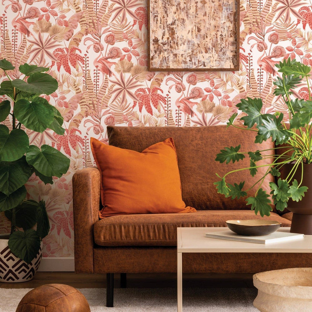 Flamingo Daydream Peel And Stick Wallpaper-Tempaper & Co.-Tempaper-FD15081-Wall Paper-2-France and Son