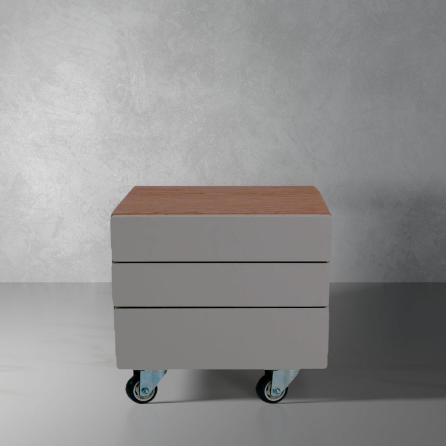 Modern Kutio Rolling Storage Cabinet-France & Son-FES5505LGREY-Side Tables-1-France and Son