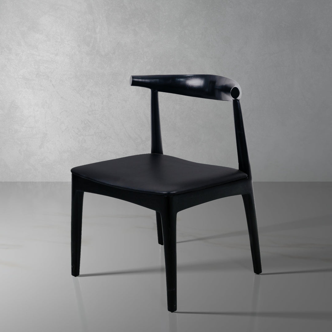 Wegner Elbow Chair - Ebony-France & Son-FL1078BKBK-Dining Chairs-1-France and Son