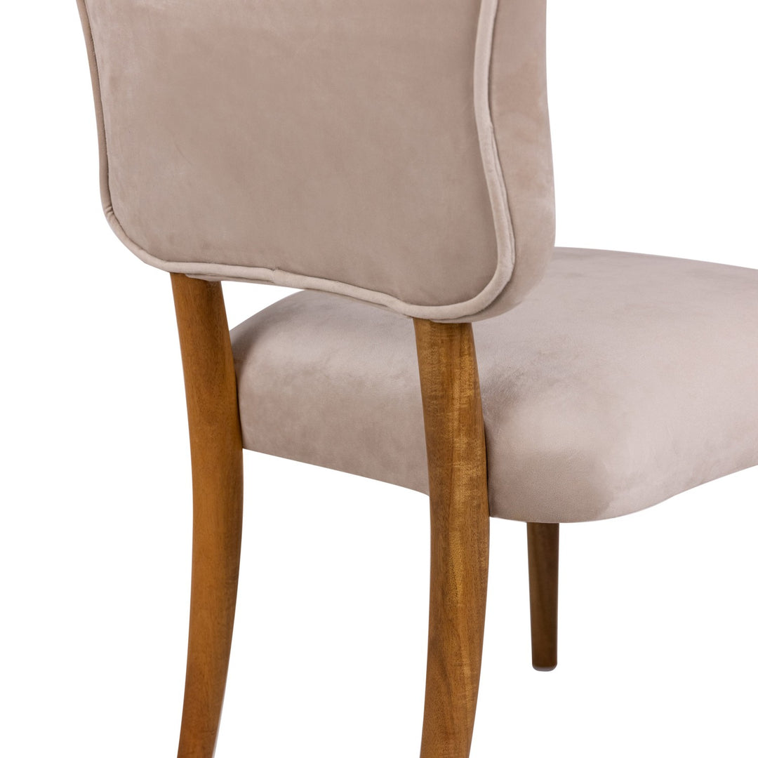 Royere Dining Chair - Velvet (New Version)-France & Son-FL1088H-BGE-NEW-Dining Chairs-4-France and Son